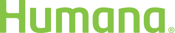 Logo of Humana, styled with the brand name in a bold, green font.